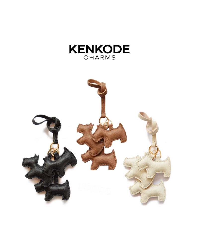 3 Dog Silhouette Charm - main