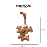 3 Dog Silhouette Charm - size