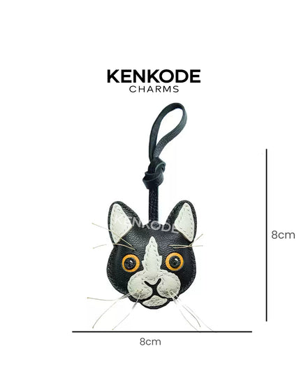 Cat Head Charm - size