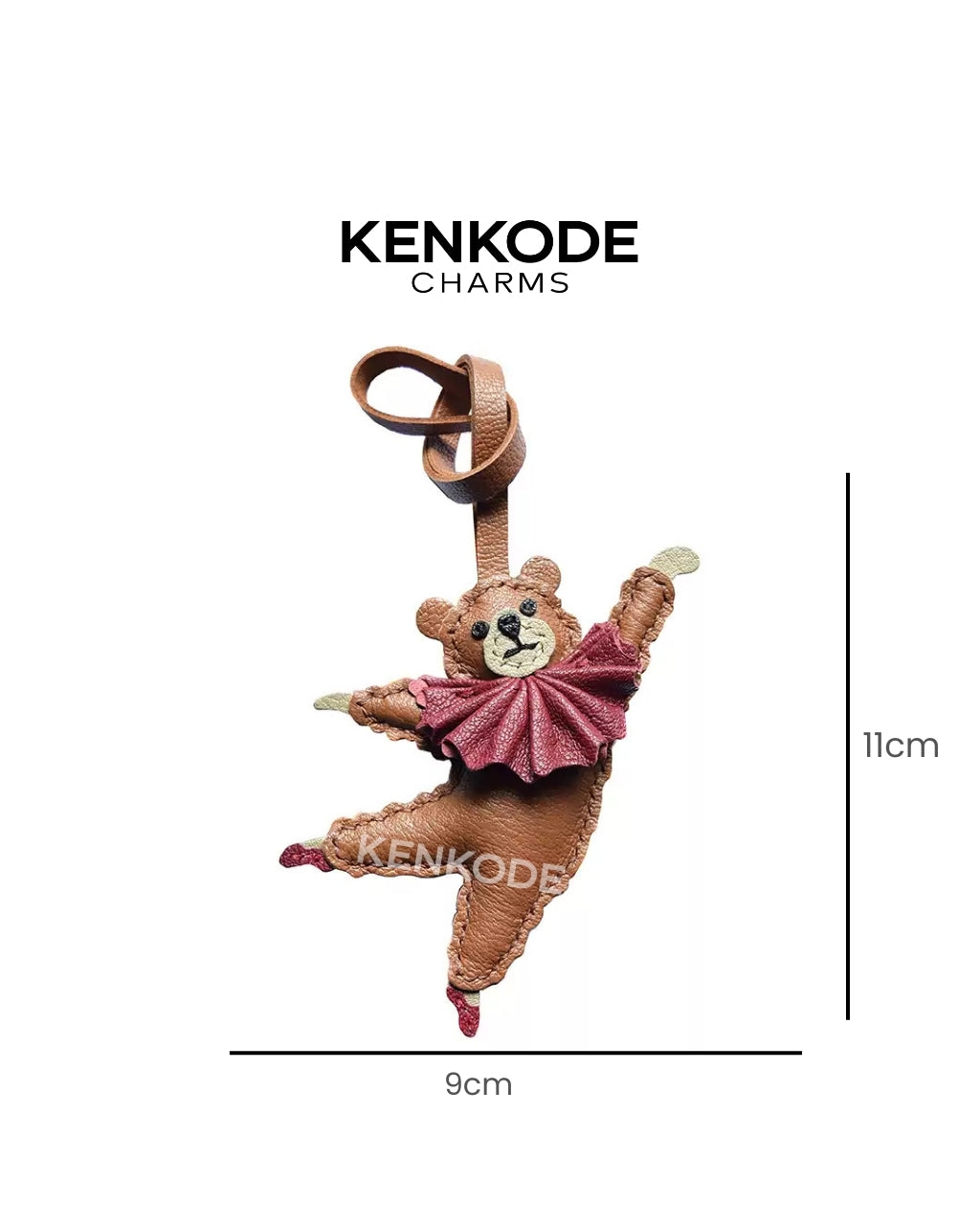 Dancing Bear Charm - size