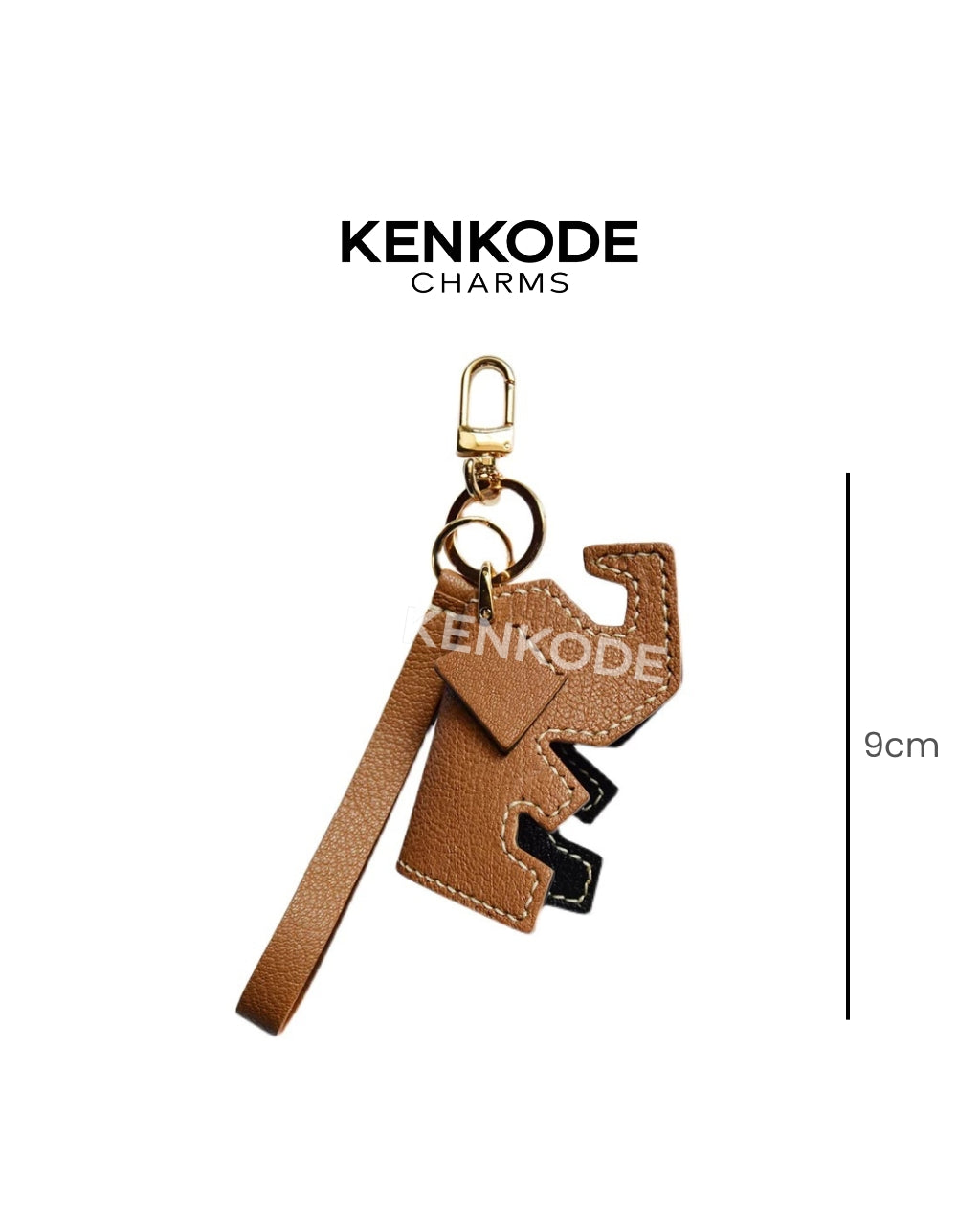 Elephant Silhouette Charm - size