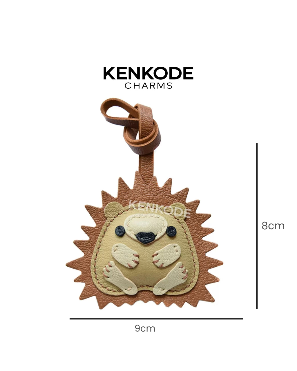 Hedgehog Charm - size
