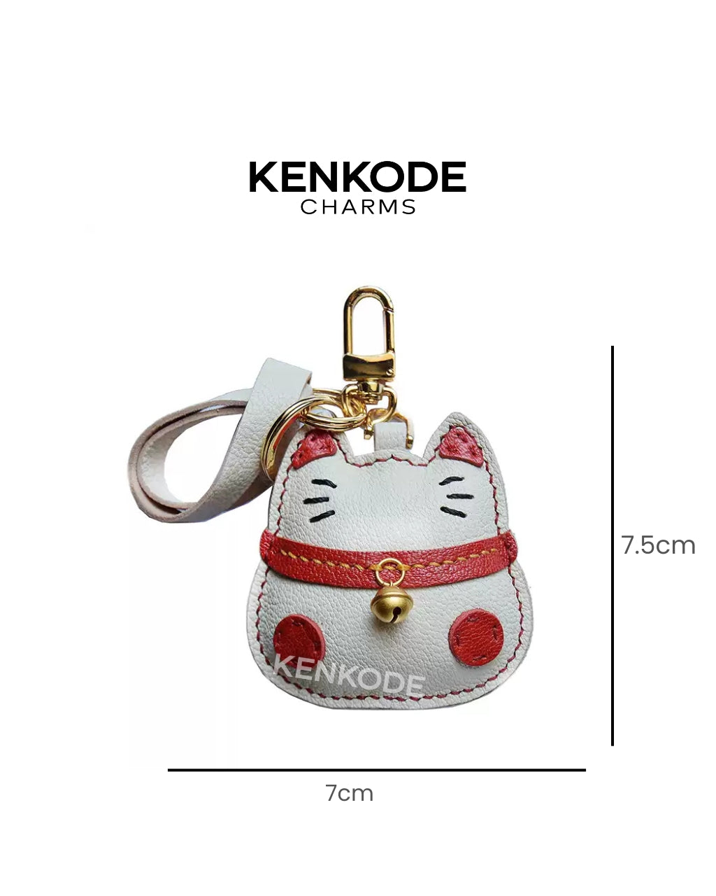 Lucky Cat Charm - size