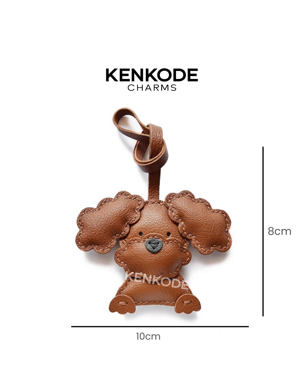 Poodle Puppy Charm - size