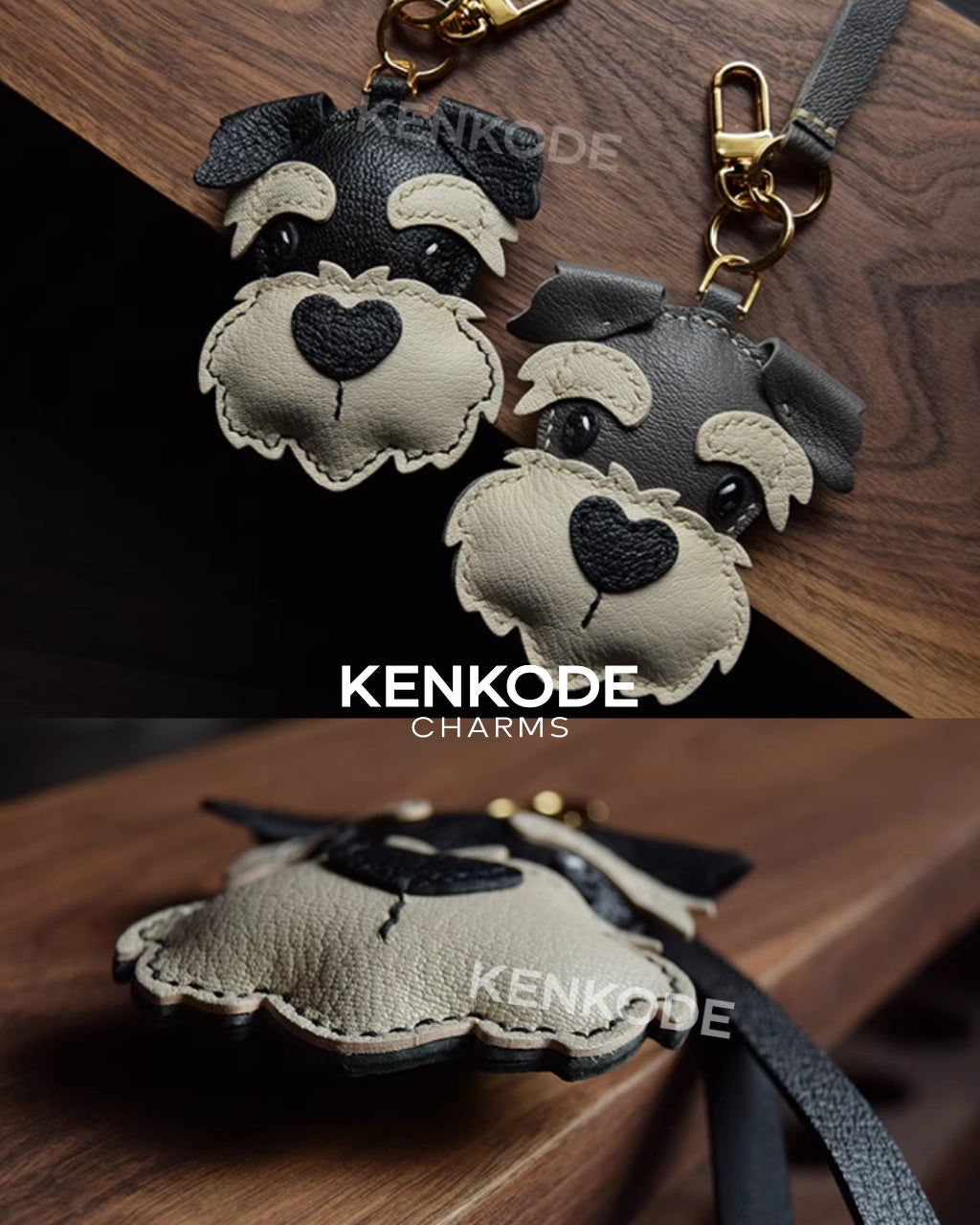 Schnauzer Head Charm - 02