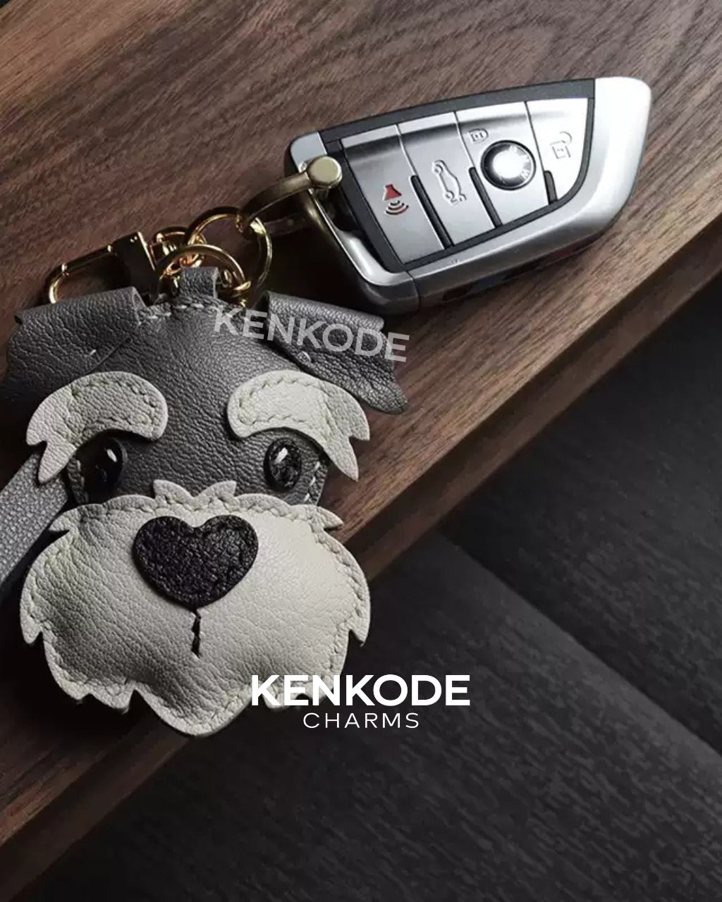 Schnauzer Head Charm - 03