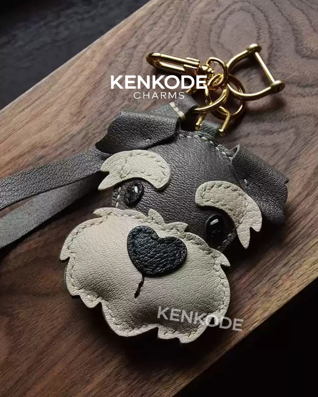 Schnauzer Head Charm - 07