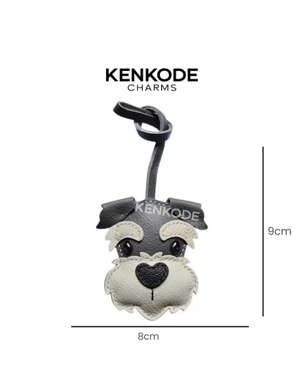 Schnauzer Head Charm - size