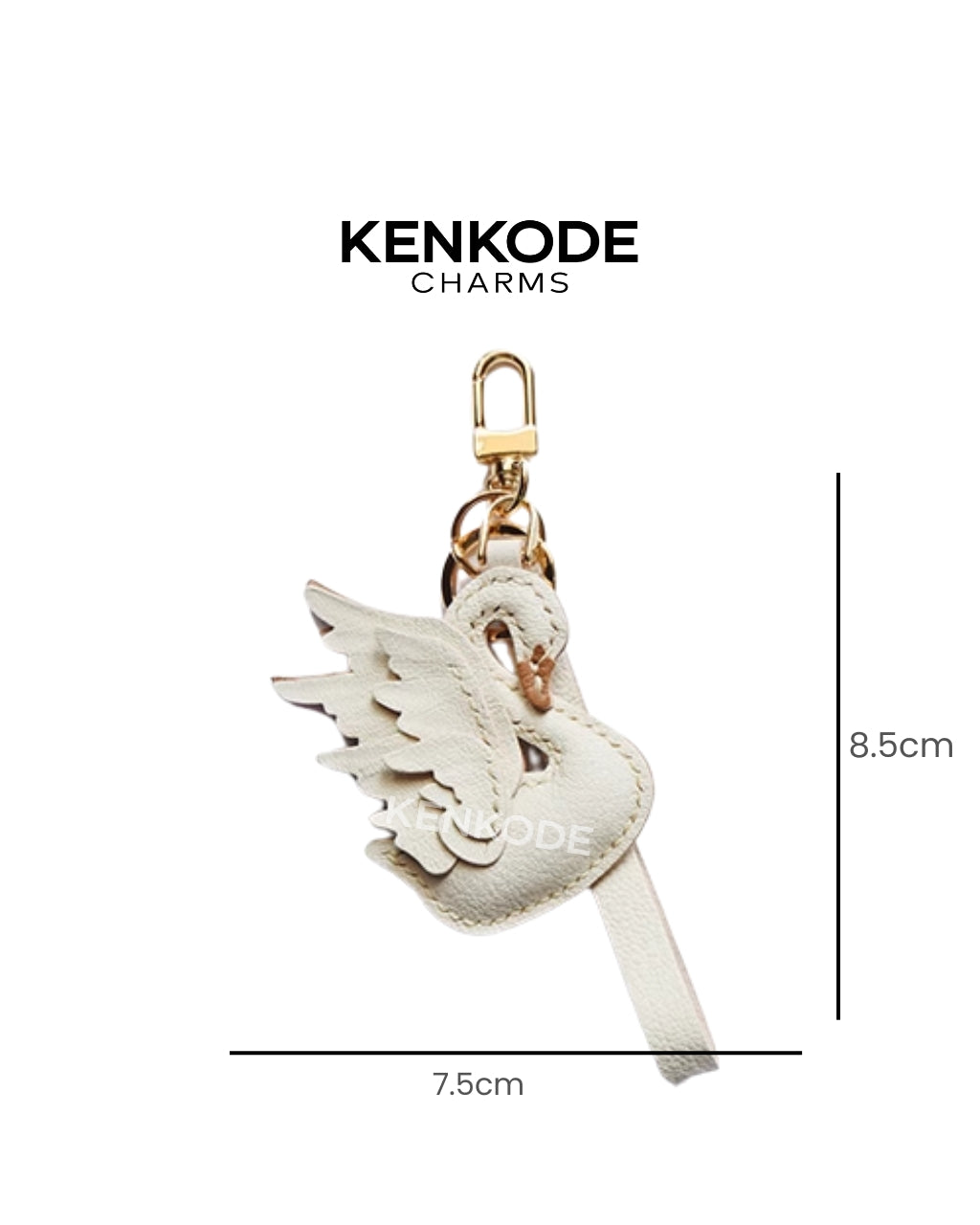 Swan Charm - size