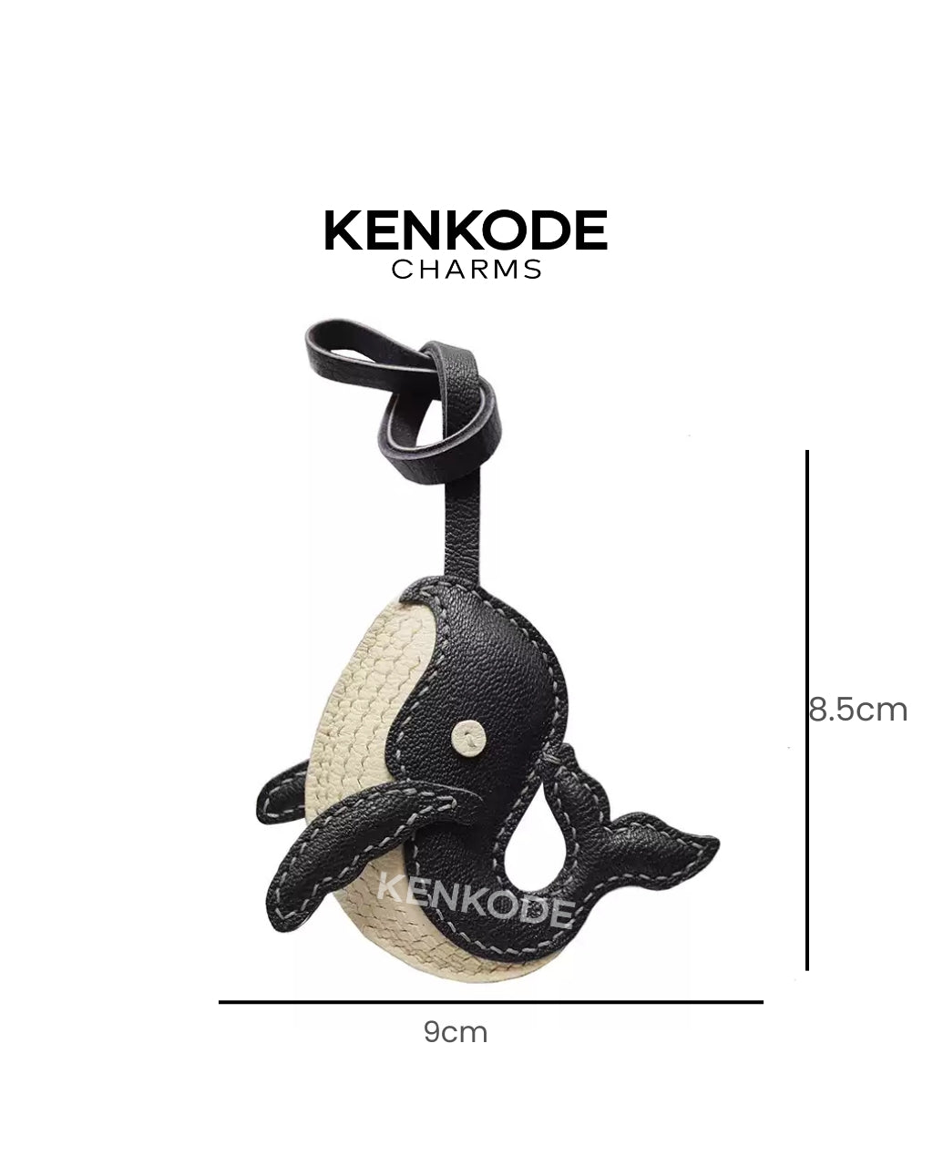 Whale Charm - size